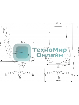 Кресло Cactus CS-LGR-DUBLIN темно-серый, кожа