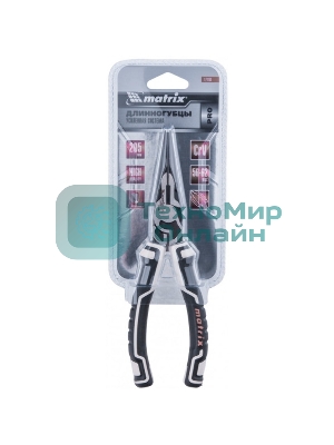 Длинногубцы прямые Matrix 17198, 205 мм, усиленная система, PRO
