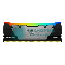Оперативная память Kingston Fury Beast, DDR4, 32Gb (1x32Gb), 3600MHz, CL18, DIMM, с радиатором, RGB, черный