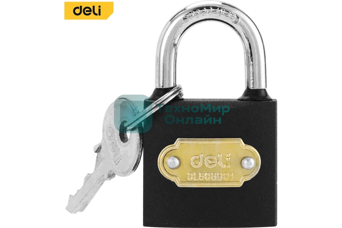 Замок навесной Deli DL508901 стальной, 32мм