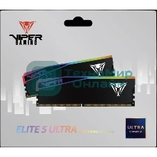 Оперативная память Patriot Memory Viper Elite 5 Ultra RGb RTL Gaming VEUR564G6028K DDR5 2x32Gb 6000MHz PC5-48000 CL28 DIMM 288-pin 1.4В kit single rank с радиатором Ret