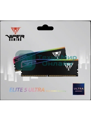 Оперативная память Patriot Memory Viper Elite 5 Ultra RGb RTL Gaming VEUR564G6028K DDR5 2x32Gb 6000MHz PC5-48000 CL28 DIMM 288-pin 1.4В kit single rank с радиатором Ret
