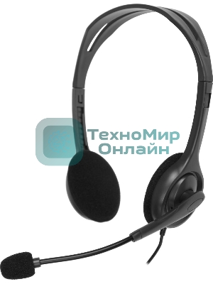 Гарнитура Logitech H111 чёрный, проводная, 3.5 мм