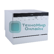 Посудомоечная машина Бирюса DWC-506/5 W, белый, 55 см, 6 компл., 49 дБ, класс A+