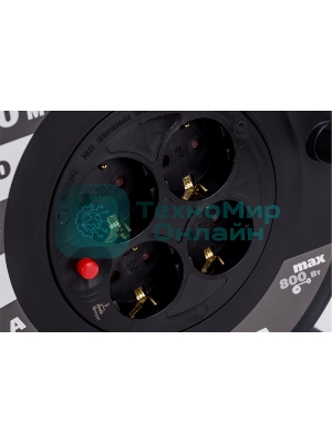 Удлинитель на катушке 4х30 м 2P+PE 16А УК30 с термозащ. 3х1.5 кв.мм GENERICA IEK WKP20-16-04-30-G