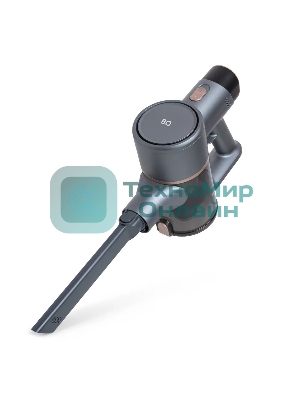 Пылесос вертикальный BQ VCA1004W серый, питание от аккумулятора, 50 Вт, уборка сухая/влажная, пылесборник 0.6 л, работа от АКБ max 35 мин.