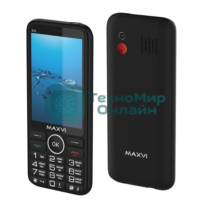 Мобильный телефон Maxvi B35 черный