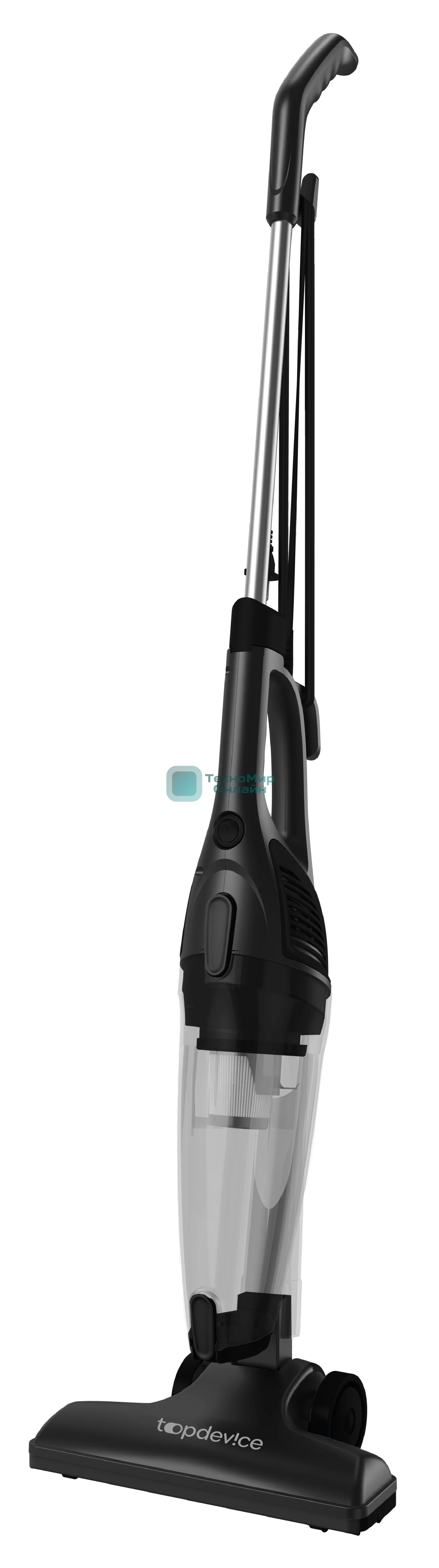 Пылесос вертикальный Topdevice CVC100 черный, питание от сети, 600 Вт, уборка сухая, пылесборник 1.2 л