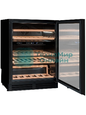 Шкаф винный Avintage AVU51D82 черный, 145 л, 1 отсек, 44 бут., класс F