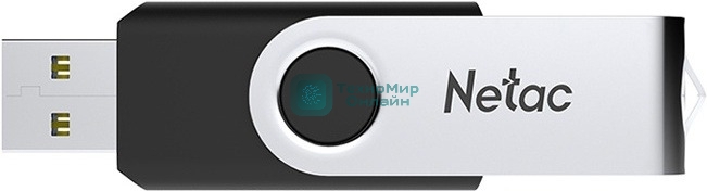 Флешка USB Netac U505 (NT03U505N-256G-32BK), 256Gb, USB 3.0, R/W 110/45, черный/серебристый