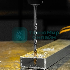 Сверло спиральное по металлу Denzel 7,0 х 156 мм, Р6М5, Golden Tip, удлиненное