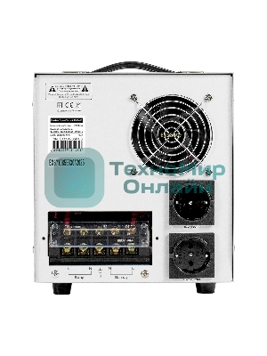 Стабилизатор напряжения ExeGate Expert Turbo AST-10000 (10000ВА, вход 80-260В, цветной дисплей, выход 220В±8%, КПД 98%, 5 уровней защиты, задержка, усиленный метал. корпус, 2*Schuko+клем.колодка, RTL)