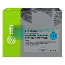 Картридж струйный Cactus CS-CC640 №121 черный (6 мл.) для HP DJ D1663/D2563/D2663/D5563/F2423/F2483/F2493/F4213/F4275/F4283/F4583/PS C4683/C4783