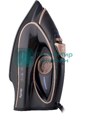 Утюг Domfy DSC-EI901 черный/золотистый, 3000 Вт, 220 г/мин, 450 мл