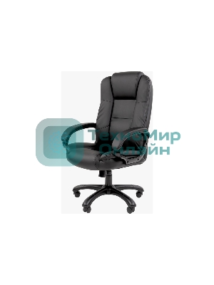 Кресло Chairman 600 черный, экокожа, 120 кг