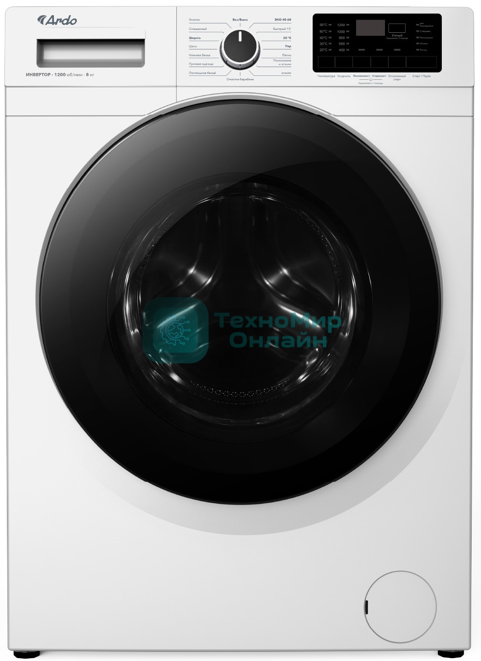 Стиральная машина ARDO WME812544DW2 белый, загрузка фронтальная 8 кг, 1200 об/мин, класс: А+++