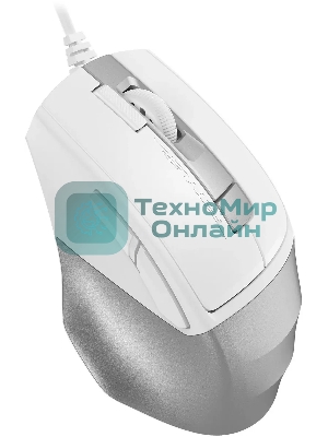 Мышь проводная A4Tech Fstyler FM45S Air белый/серебристый, 2400 dpi, USB, кнопки - 7
