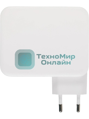Сетевое зарядное устройство (адаптер питания) TopON GaN 130W 3xType-C, USB, Power Delivery, Quick Charge 4.0, белый TOP-GaN-130W