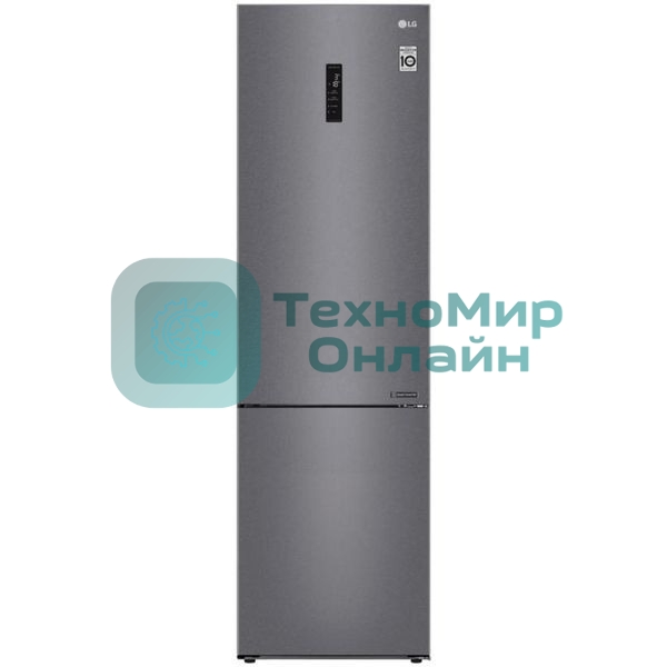 Холодильник LG GA-B509CLSL графитовый двухкамерный 277/107л морозилка снизу, No Frost