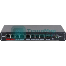 Коммутатор Dahua DH-SMG1009XP, 8×2.5 Гбит/с RJ45 + 1×10 Гбит/с SFP+, неуправляемый