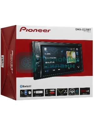 Автомагнитола Pioneer DMH-G225BT, 2 DIN, 6.2