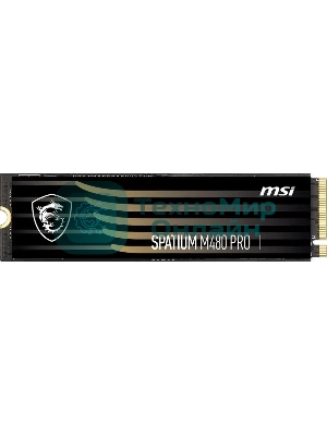 Накопитель SSD MSI SPATIUM M480 PRO, 2Tb, M.2 2280, PCIe 4.0 x4, NVMe, R/W 7400/7000
