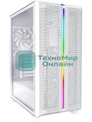 Компьютерный корпус Montech SKY ONE Lite белый без БП ATX 3x120mm 2xUSB3.0 1xUSB3.1 audio bott PSU