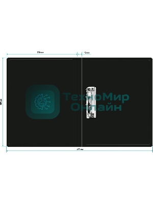 Папка с металлическим зажимом Buro A4, пластик, 0.5мм, черный