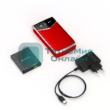 Мобильный телефон Maxvi E11 красный/серебристый