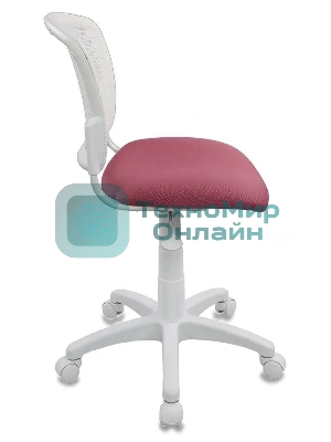 Кресло детское Бюрократ CH-W296NX/26-31 TW-15 белый, спинка сетка, сиденье розовый 26-31