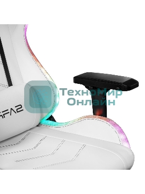 Кресло KFA2 Gaming Chair 01 RGB SE белый, экокожа, RGB-подсветка, подголовник
