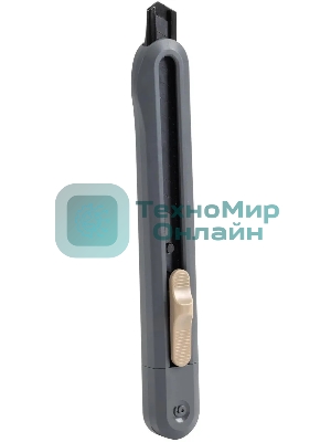 Нож канцелярский Deli ENS063-GR Nusign, ширина лезвия 9 мм, фиксатор сталь серый