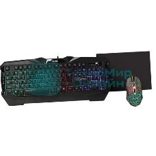 Комплект клавиатура+мышь Qumo Solaris проводной, USB, 2200 DPI, чёрный