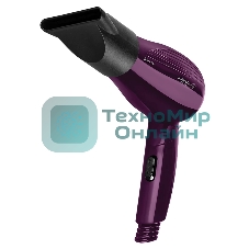Фен Scarlett SC-HD70T24 фиолетовый/черный, 850 Вт, компактный