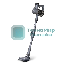 Пылесос вертикальный BQ VCA1004W серый, питание от аккумулятора, 50 Вт, уборка сухая/влажная, пылесборник 0.6 л, работа от АКБ max 35 мин.