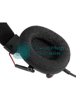 Гарнитура Oklick HS-L305G чёрный, проводная, USB, подсветка