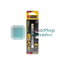 Сверло спиральное по металлу Denzel 5 x 86мм, Р6М5, Golden Tip, многогранная заточка