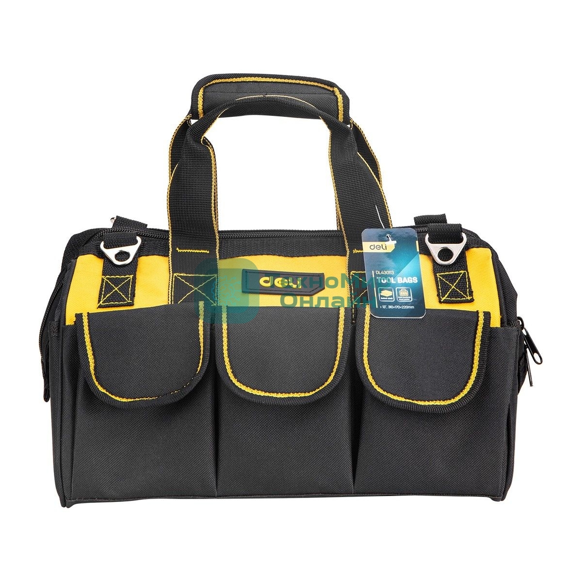 Сумка для инструментов Deli DL430113 310 x 170 x 220мм Ткань Оксфорд.