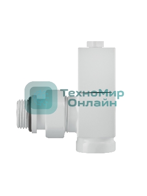 Набор дизайн-вентилей Royal Thermo CUBE, угловой (белый) 1/2