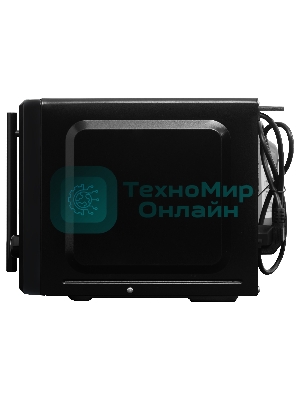 Микроволновая печь Evelux MW 203 B черный, 20 л, 700 Вт, переключатели - кнопки, поворотный механизм