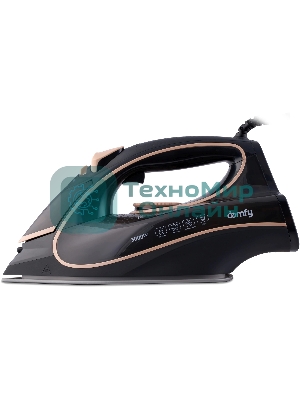 Утюг Domfy DSC-EI901 черный/золотистый, 3000 Вт, 220 г/мин, 450 мл