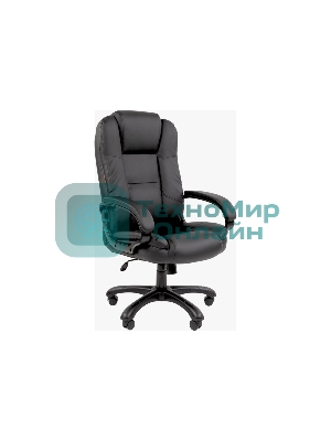 Кресло Chairman 600 черный, экокожа, 120 кг