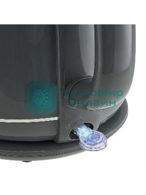 Чайник электрический Delta LUX DE-1018 (1,7 л. металл/пластик) серый