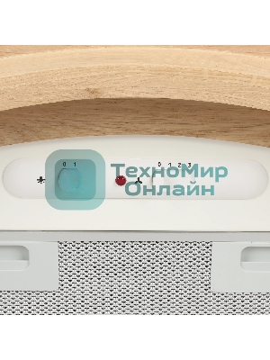 Вытяжка каминная Elikor Ротонда 60П-1000-П3Д бежевый, 60 см, 1000 куб. м/ч, 56 дБ