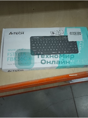 (Поврежденная упаковка) Клавиатура беспроводная A4TECH Fstyler FBK36C AS черный (USB/BT, 93 клавиши, slim, multimedia) (FBK36C AS)