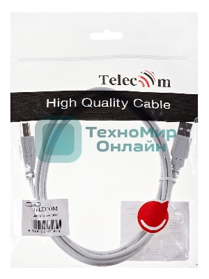 Кабель AM/BM USB2.0 1.8м TELECOM, TC6900-1.8M 