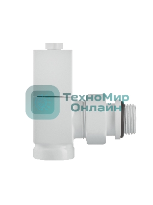 Набор дизайн-вентилей Royal Thermo CUBE, угловой (белый) 1/2