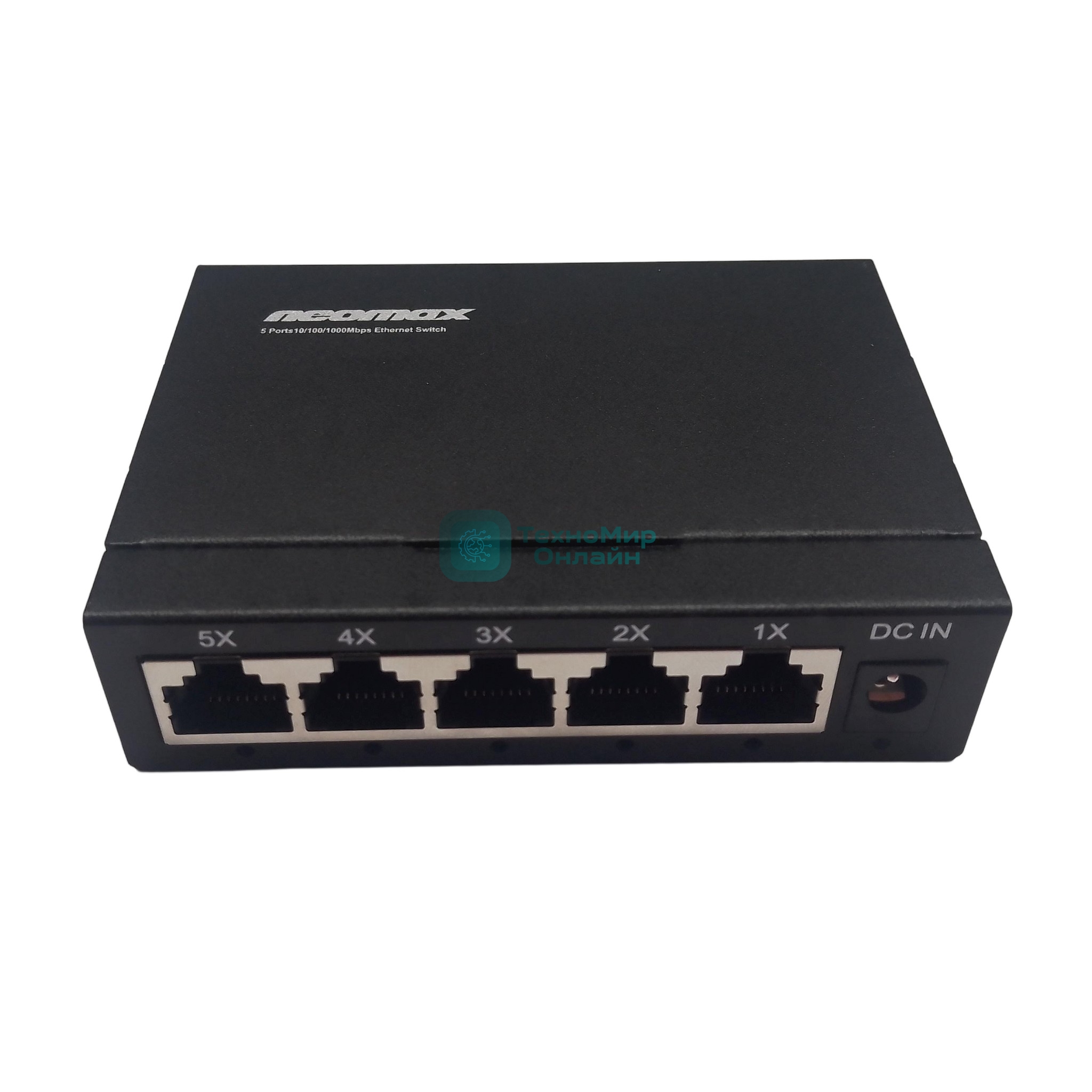 Коммутатор неуправляемый NEOMAX NMS-105P-1000-S, 5 портов 1000 Mbps, металл