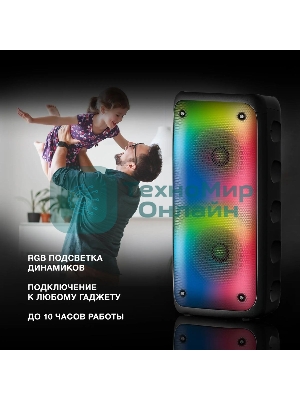 Минисистема Hyundai H-MC1230 черный 40Вт FM USB BT micro SD