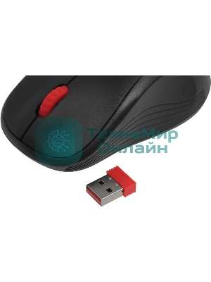 Мышь беспроводная Defender Bit MB-205 черный, 1200 dpi, радиоканал, USB, кнопки - 3
